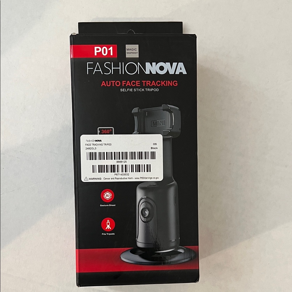 3 for $15 🔥 Fashion Nova P01 Auto Face Tracking Selfie Stick Tripod - Black